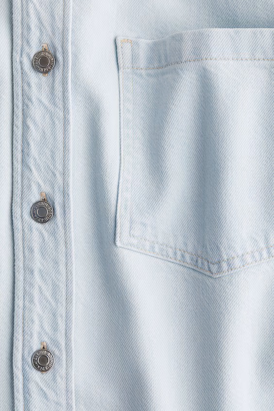 Рубашка oversize из очень мягкого денима feather soft