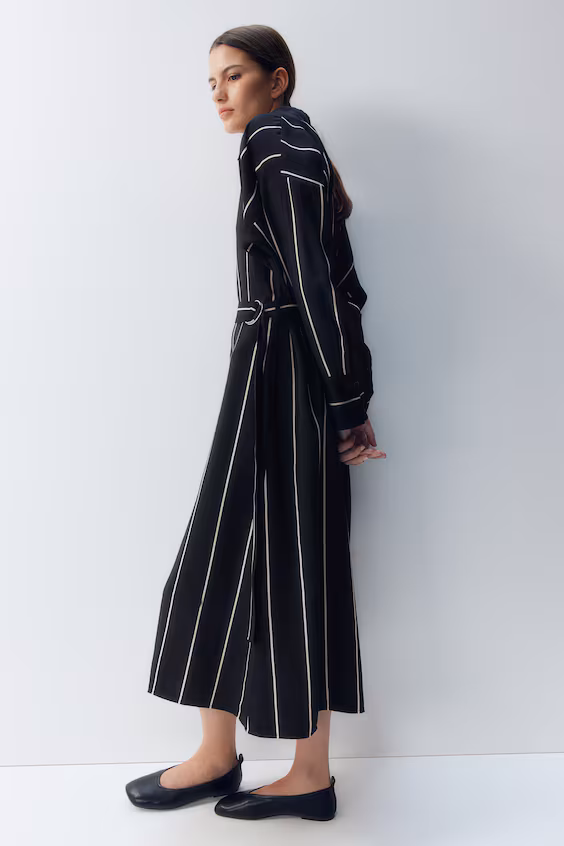 Рубашка-платье с поясом