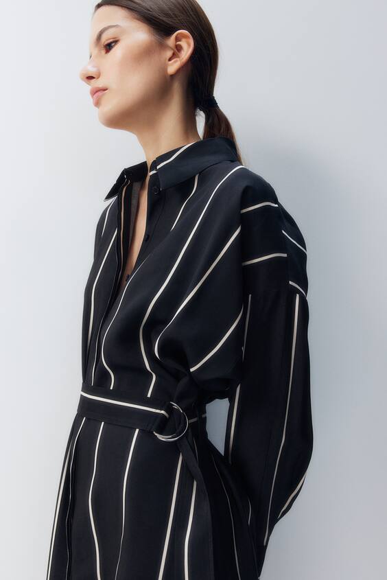 Рубашка-платье с поясом