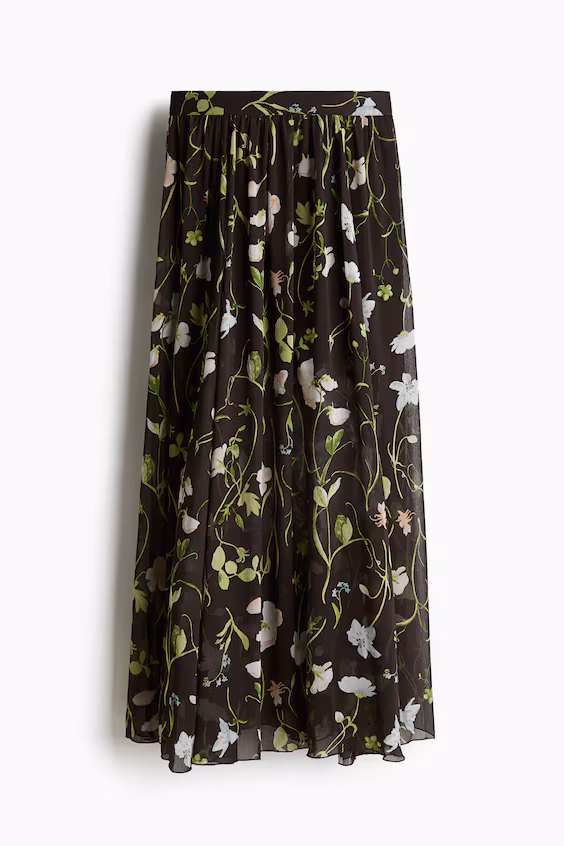 Длинная юбка из шифона