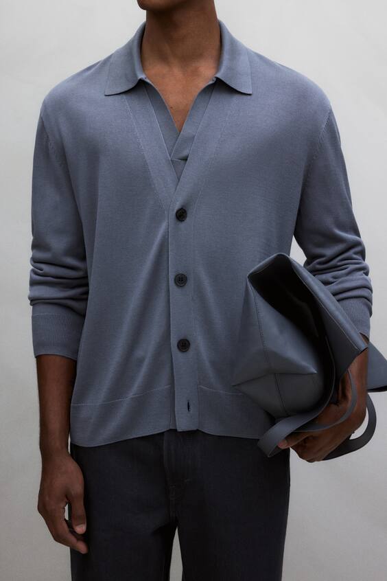 Пиджак из тонкой вязаной ткани regular fit