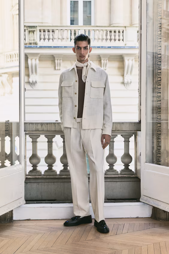 Рубашка с текстурным тканью regular fit