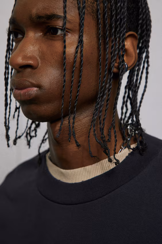 Свитшот с эффектом стирки, свободного кроя