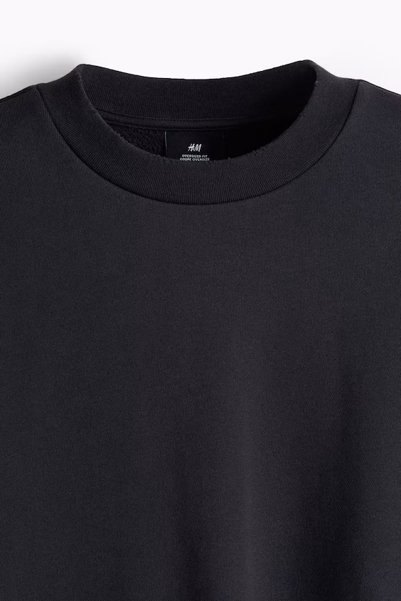 Свитшот с эффектом стирки, свободного кроя