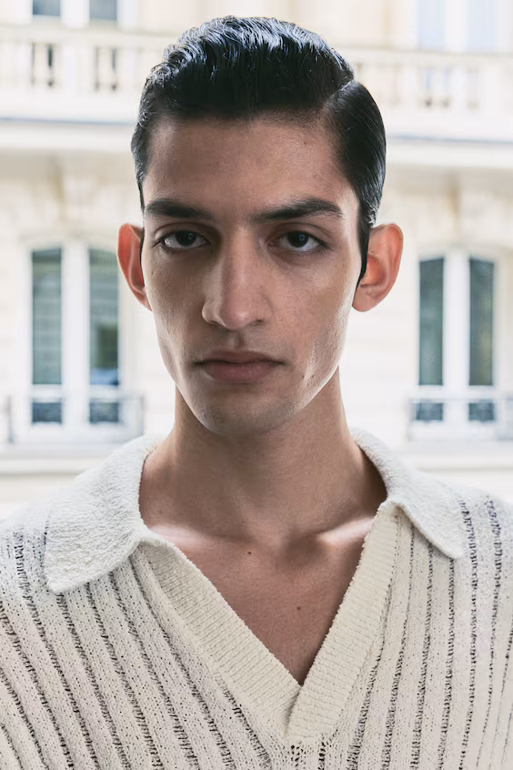 Поло в рубчик loose fit