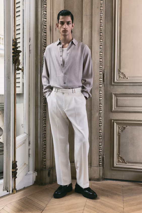 Рубашка в морщинистом исполнении regular fit