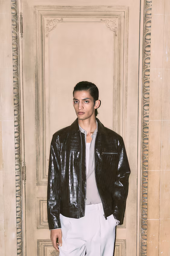 Рубашка в морщинистом исполнении regular fit