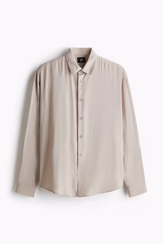 Рубашка в морщинистом исполнении regular fit