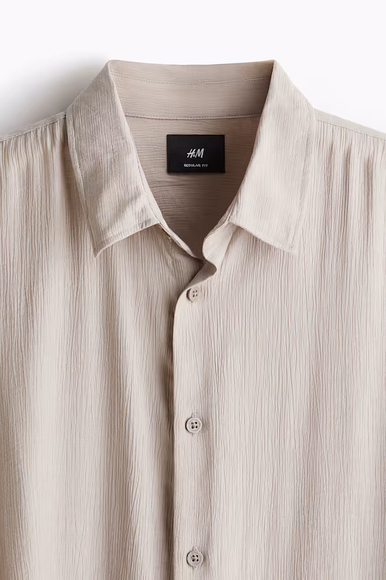 Рубашка в морщинистом исполнении regular fit
