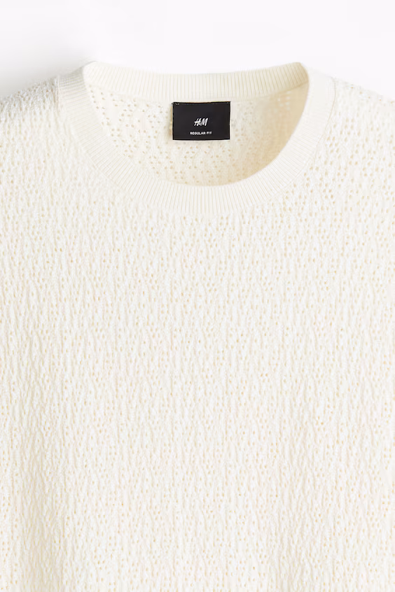 Футболка из трикотажа с текстурой regular fit