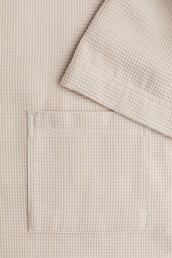 Халат из ткани с узором в рубчик