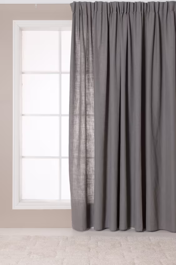 Комплект из 1 широкого шторного полотна лина