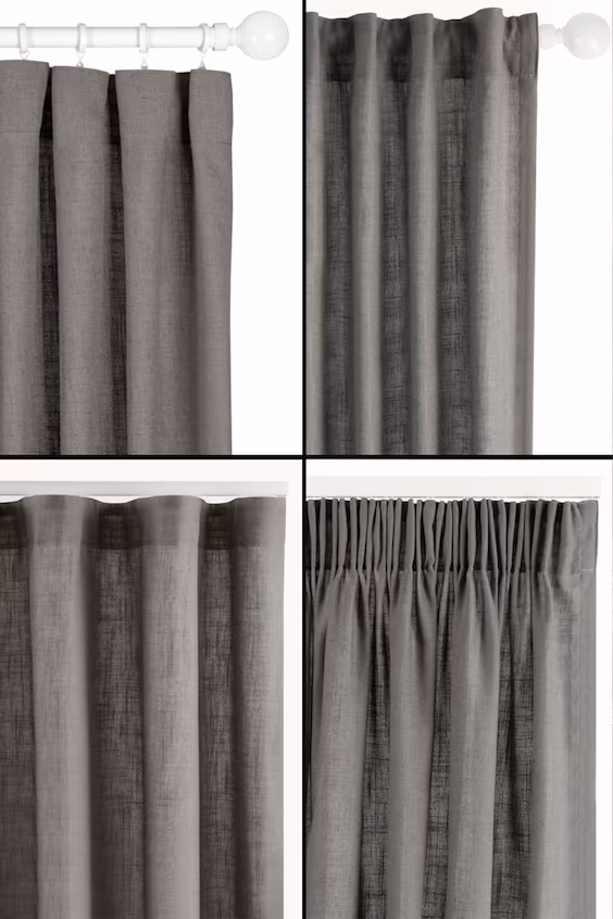 Комплект из 1 широкого шторного полотна лина