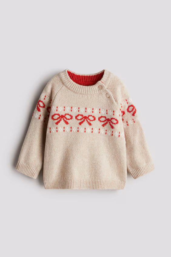 Свитер в мягкий жаккардовой узор