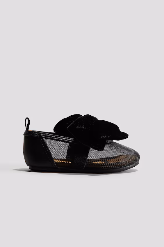 Туфли на ленте из бархата