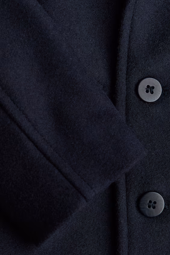 Пальто-морячка из шерстяной смеси