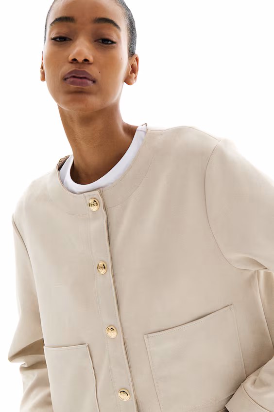 Пальто из ворсовой ткани h&m