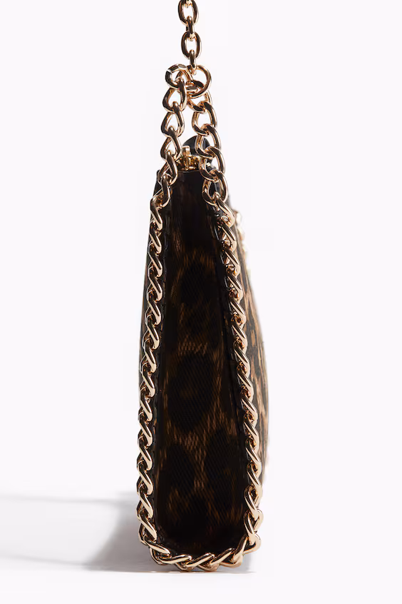 Сумочка через плечо из хлопка с леопардовым узором