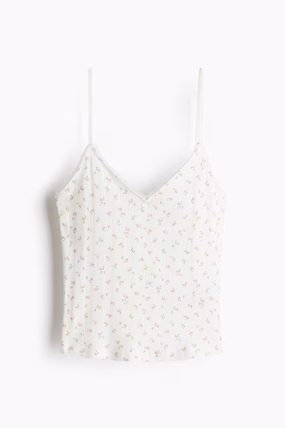 Топ на бретелях pointelle