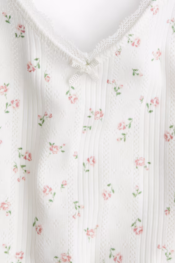 Топ на бретелях pointelle