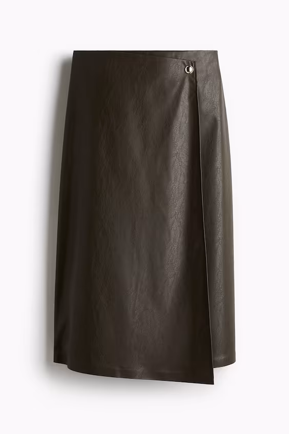 Юбка на замке из покрытой ткани