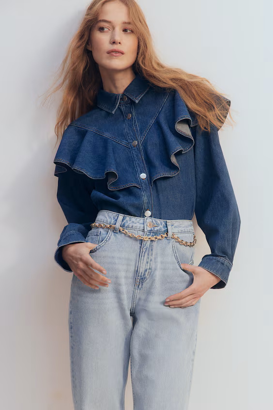 Джинсы straight high ankle