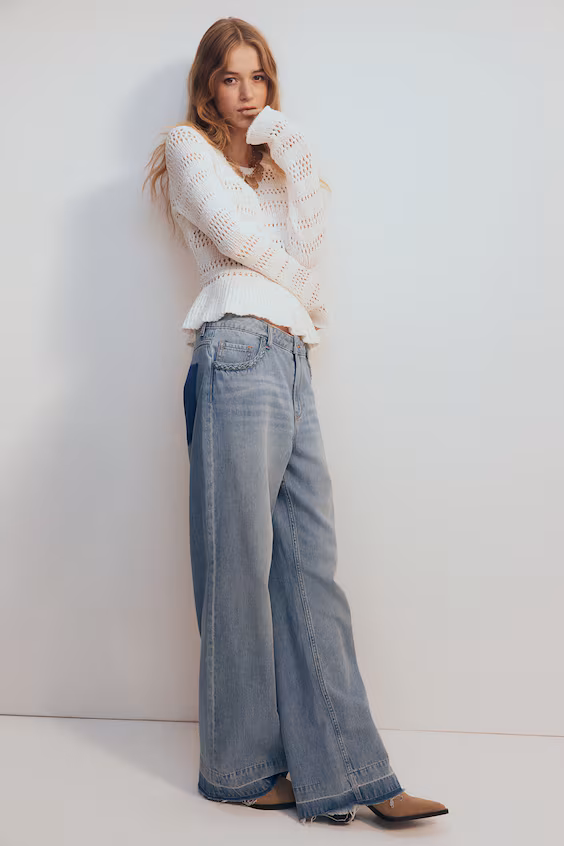 Баска-свитер из тонкой перфорированной ткани