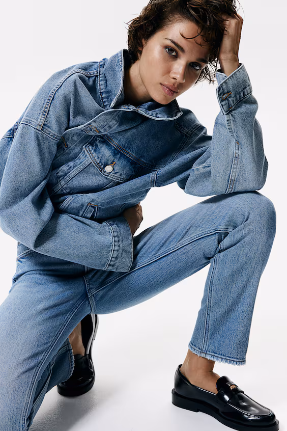 Джинсы slim straight high ankle