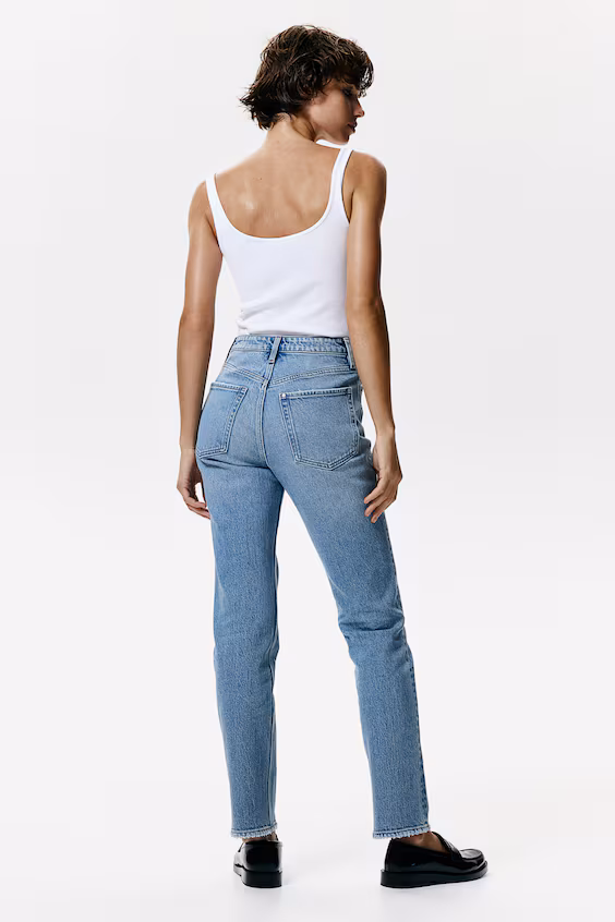 Джинсы slim straight high ankle