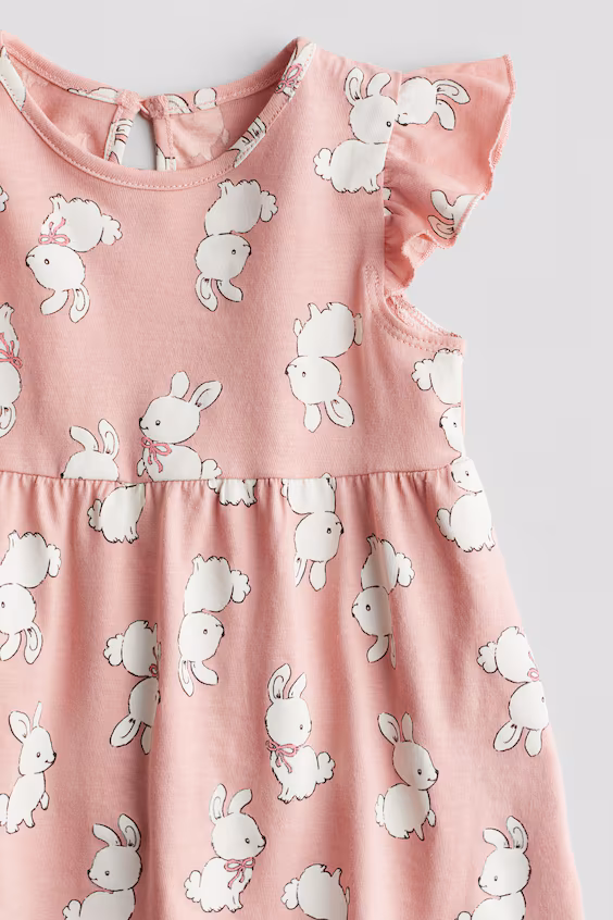 Платье из хлопковой ткани с принтом