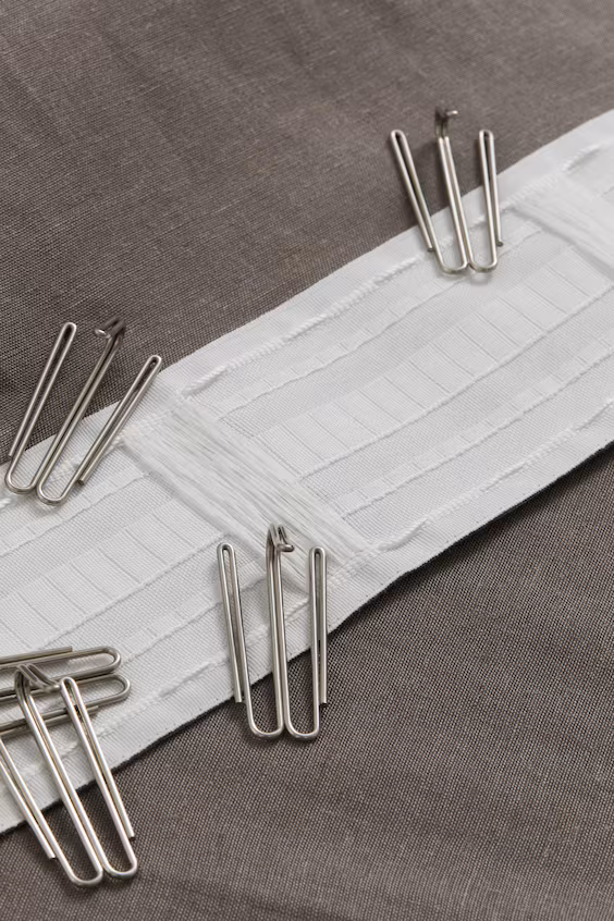 Набор из 2 длинных занавесей из смеси лиоцелла