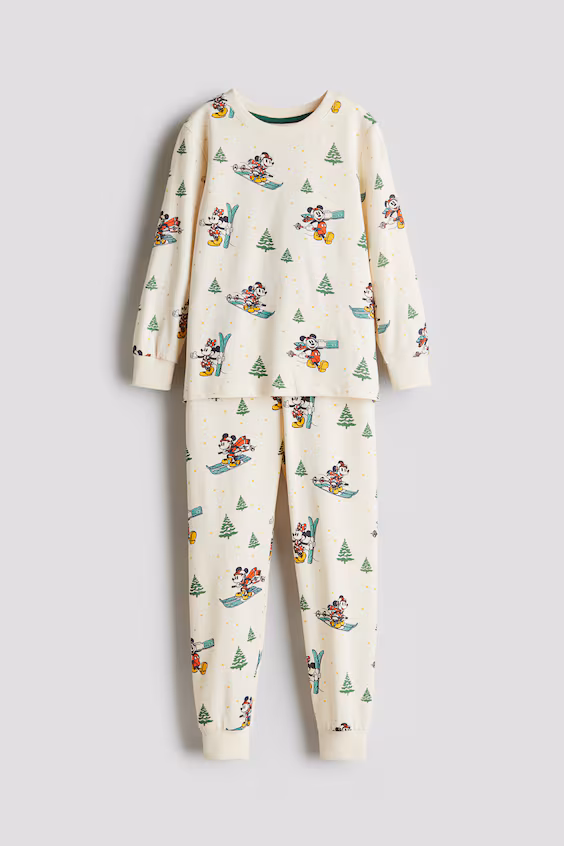 Пижама в принтованном джерси из хлопка