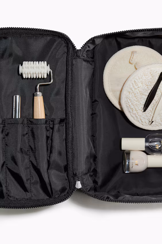 Большая косметичка с двумя секциями