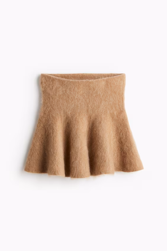 Юбка-колокол из смесового мохера