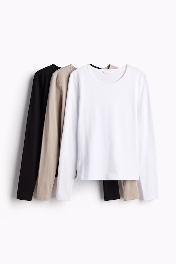 Набор из 3 топов из джерси