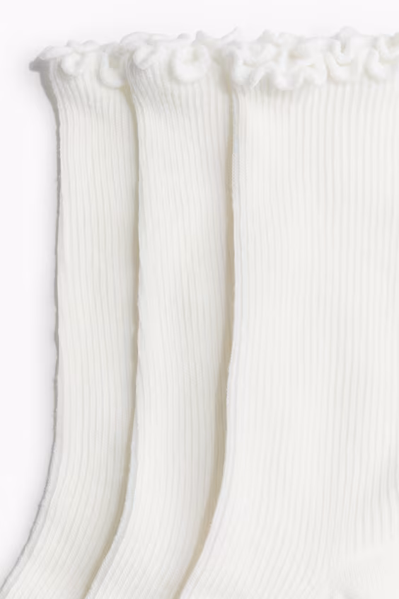 Набор из 5 пар вязаных носков в рубчике