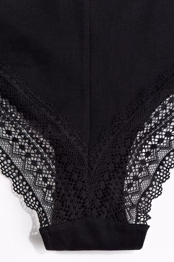 Пакет из 3 трусиков-хипстеров из хлопка и кружева