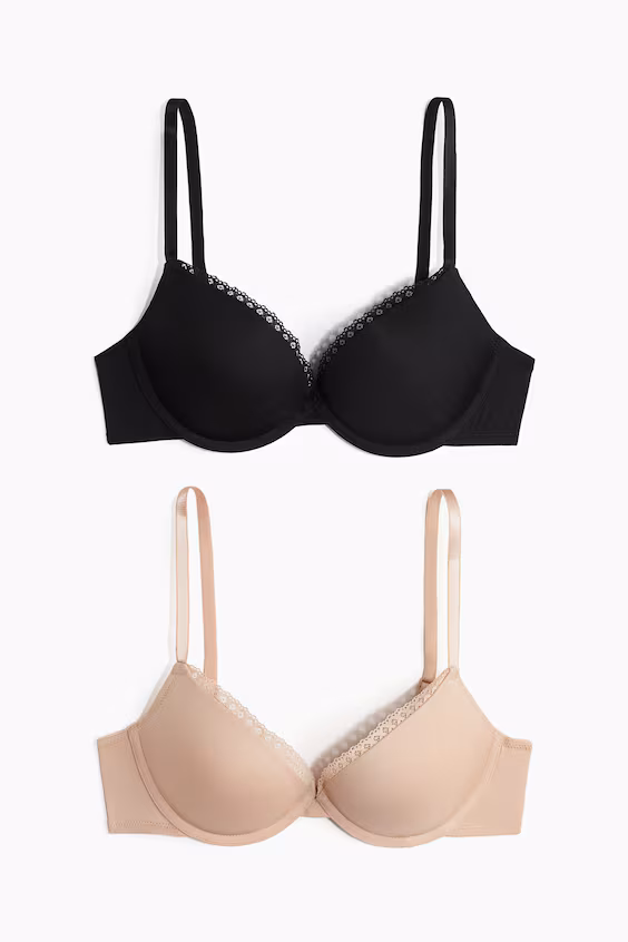 Набор из 2 бюстгальтеров супер пуш-ап из микрофибры