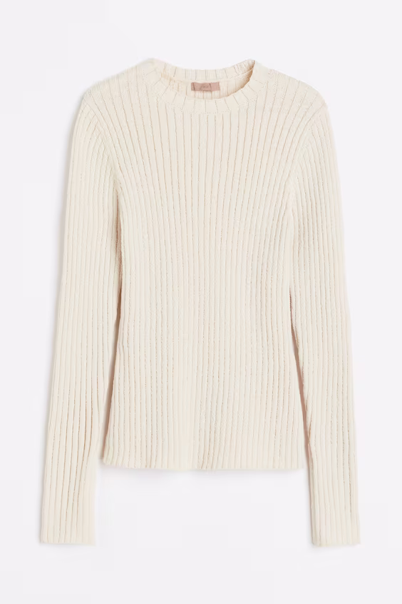 Свитер из рубчатой ткани