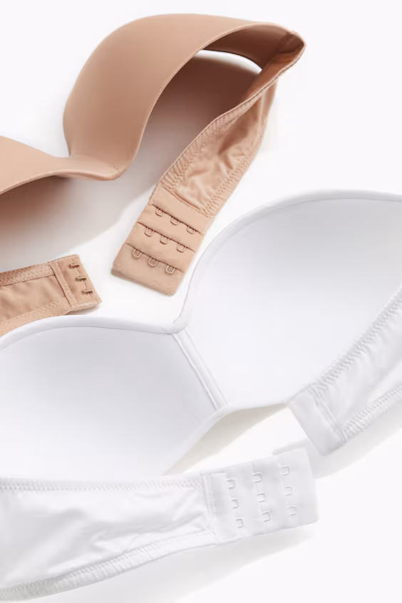 Набор из 2 лиф-топов-без бретелей из микрофибры