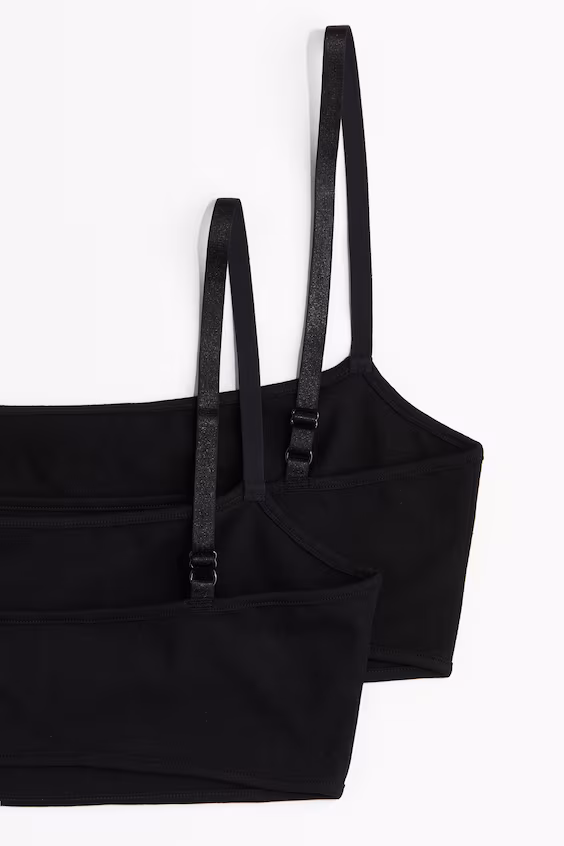 Набор из 2 мягких бюстгальтеров без поролона из хлопка