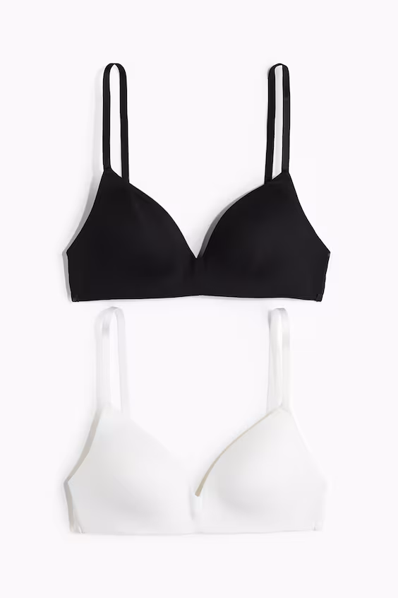 Набор из 2 бюстгальтеров без косточек из микрофибры