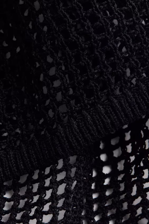 Пляжная юбка из вязаного полотна с открытым узором