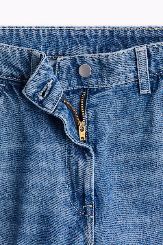 Джинсы прямого кроя с высокой посадкой