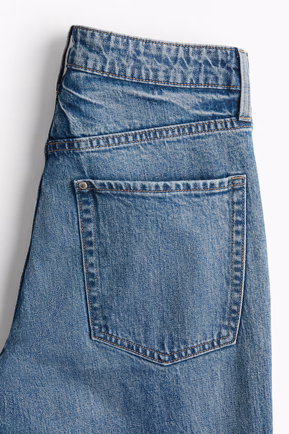 Джинсы прямого кроя с высокой посадкой