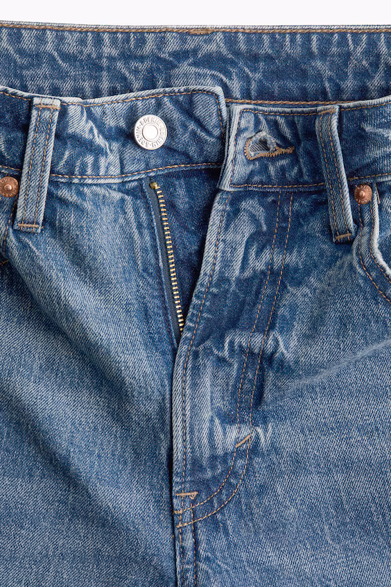 Джинсы прямого кроя с высокой посадкой