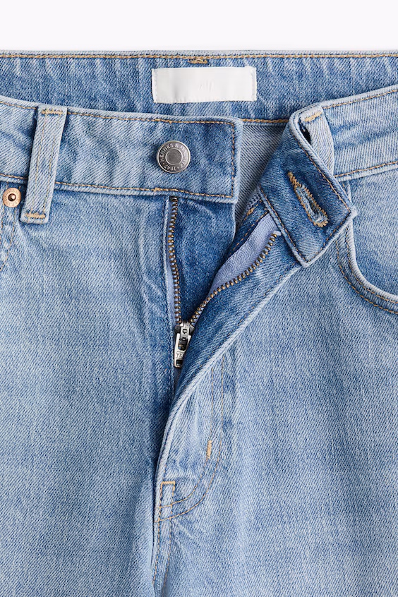 Джинсы прямого кроя с высокой посадкой