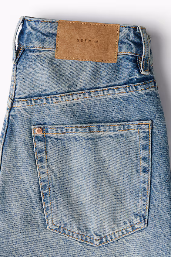 Джинсы прямые с высокой посадкой