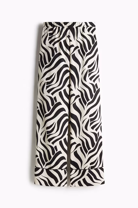 Брюки свободного кроя из саржи