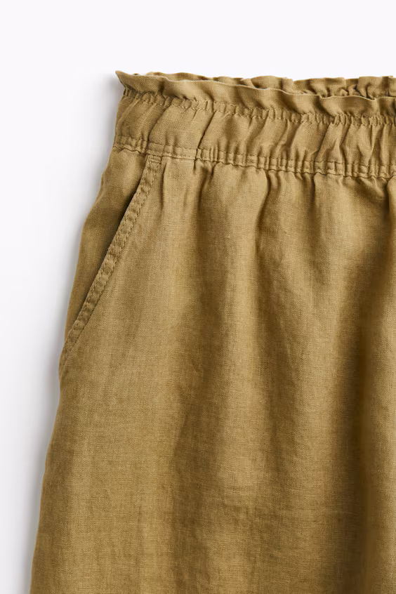 Брюки до щиколотки из льна